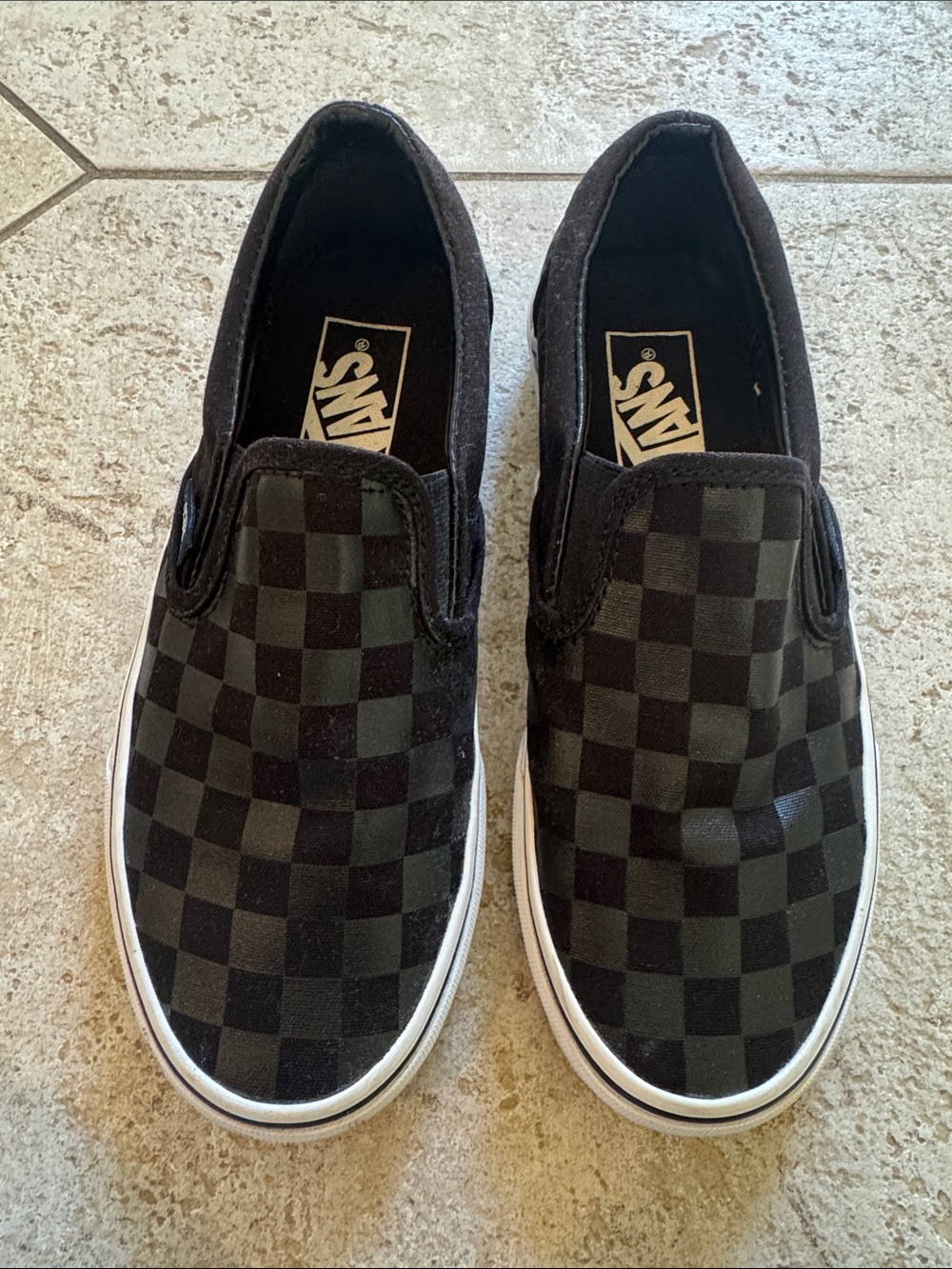 Vans women’s Slip-On Checkerboard Shoes - Black